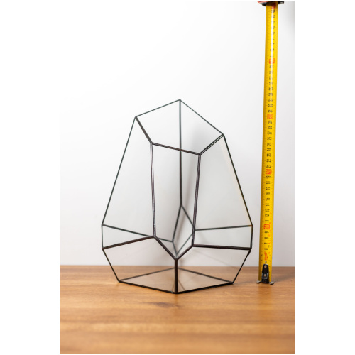 Stained glass handmade glass container for plant terrarium