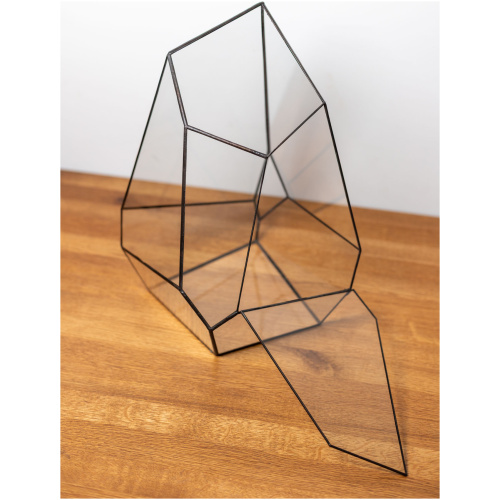 Stained glass handmade glass container for plant terrarium