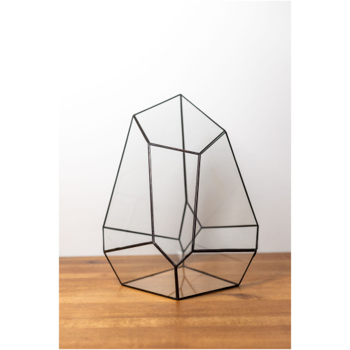 Stained glass handmade glass container for plant terrarium