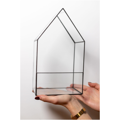 Small handmade glass container for plant terrarium