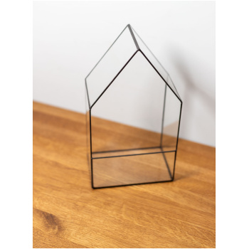 Small handmade glass container for plant terrarium