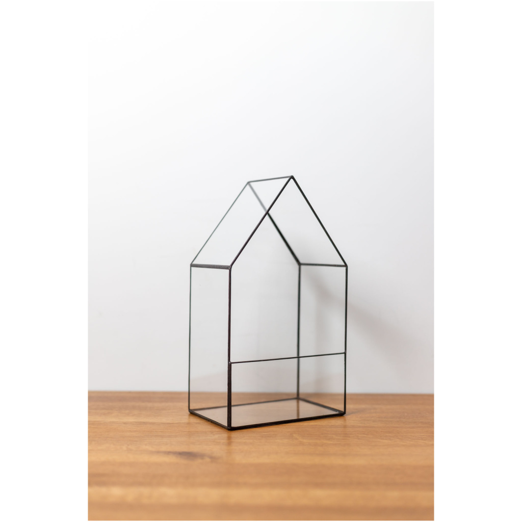 Small handmade glass container for plant terrarium