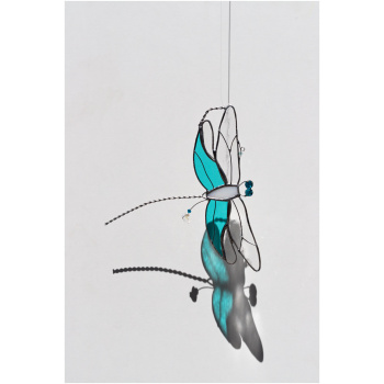Handmade stained glass dragonfly