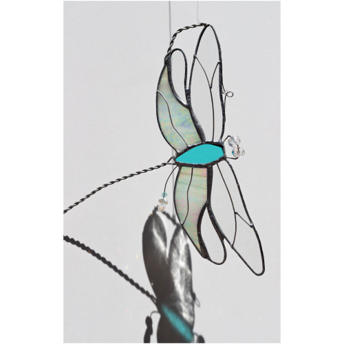 Decorative stained glass hanging ornament, handmade glass art