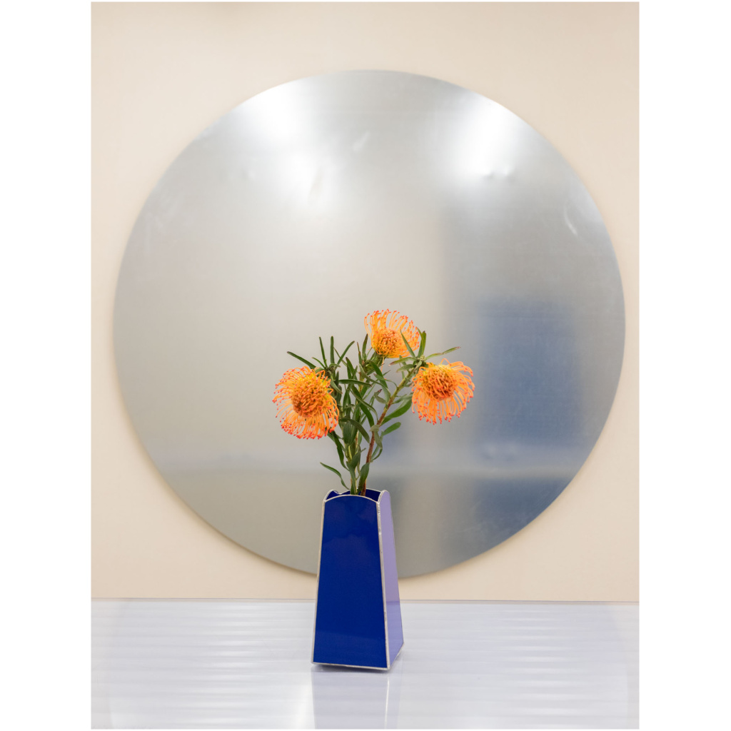 Handmade stained glass vase for flowers or decorative display