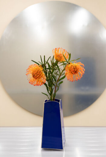 Handmade stained glass vase for flowers or decorative display