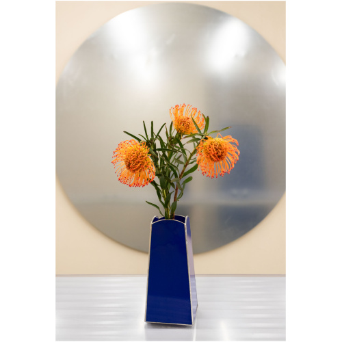 Handmade stained glass vase for flowers or decorative display