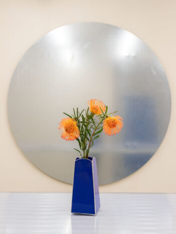 Handmade stained glass vase for flowers or decorative display