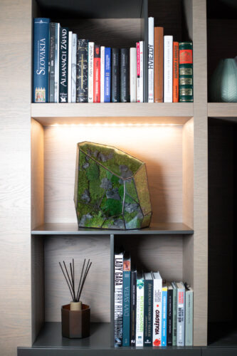 Handcrafted stabilized moss glass terrarium, home decor low-maintenance greenery