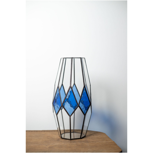 Decorative stained glass fusion vase