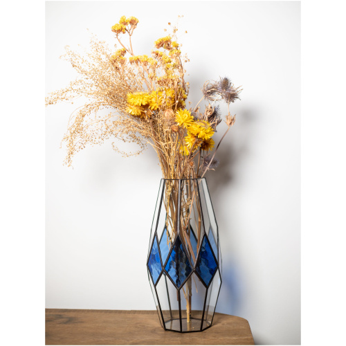 Decorative stained glass fusion vase