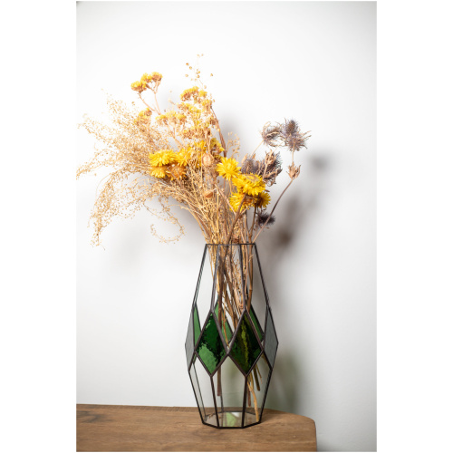 Decorative stained glass fusion vase