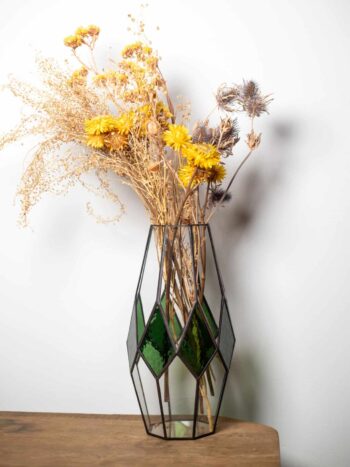 Decorative stained glass fusion vase