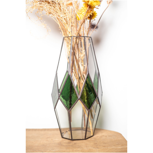 Decorative stained glass fusion vase