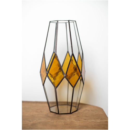 Decorative stained glass fusion vase